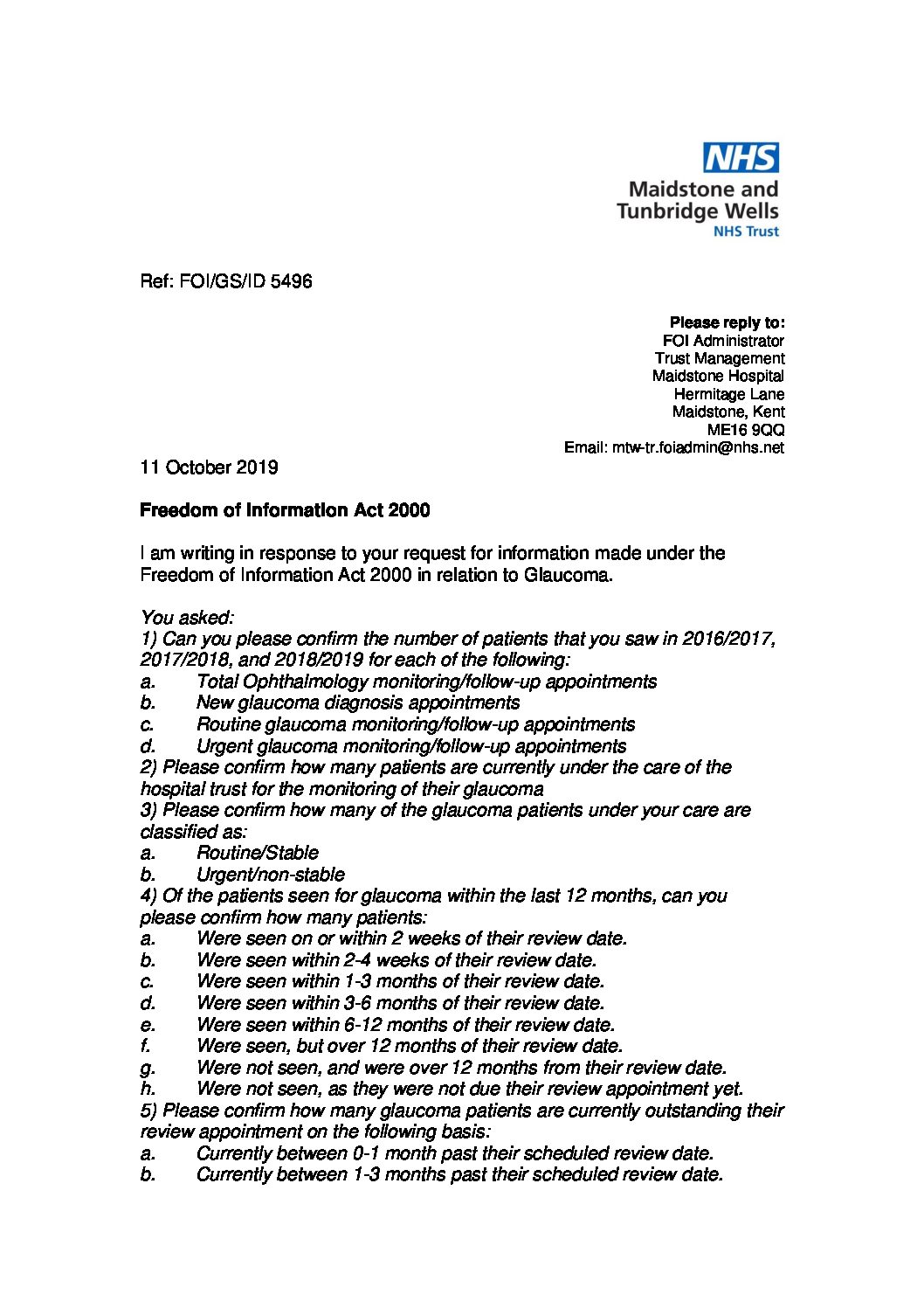 Download response 111019 Maidstone and Tunbridge Wells NHS
