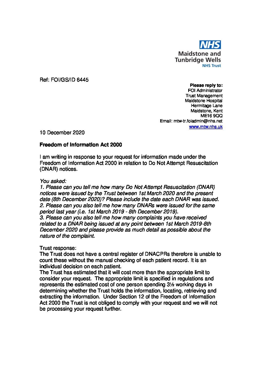 Download response Do Not Attempt Resuscitation (DNAR) notices. 101220